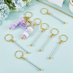 10Pcs Iron Bar Beadable Keychain Clasps&nbsp;AJEW-SC0003-89G