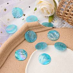 AB Color Plated Capiz Shell Pendants&nbsp;SSHEL-T008-01B