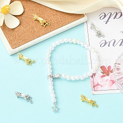 6Pcs 2 Colors Brass Micro Pave Clear Cubic Zirconia Interlocking Clasps&nbsp;KK-CJ0005-91