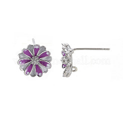 Enamel Stud Earring Findings&nbsp;KK-S356-662P-NF