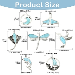 14Pcs 7 Styles Tibetan Style Zinc Alloy Pendants&nbsp;FIND-YW0010-97