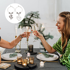 Cactus Tibetan Style Alloy Wine Glass Charms&nbsp;AJEW-AB00118