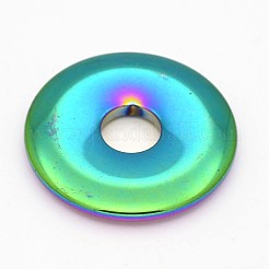 Electroplated Non-magnetic Synthetic Hematite Pendants&nbsp;G-N0161-02