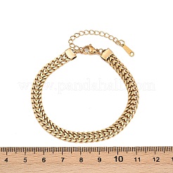 304 Stainless Steel Curb Chain Bracelets for Women&nbsp;BJEW-G759-08G
