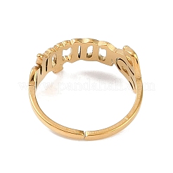 Ion Plating(IP) 304 Stainless Steel Constellation Open Cuff Ring for Women&nbsp;RJEW-C097-01G-05