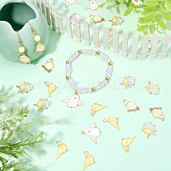 40Pcs 4 Styles Alloy Enamel Pendants&nbsp;ENAM-SC0007-54