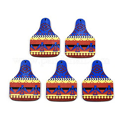 Single Face Printed Basswood Big Pendants&nbsp;WOOD-N006-197D
