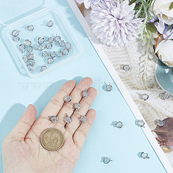 40Pcs White Cat Eye Charms&nbsp;STAS-UN0045-89