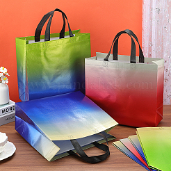 12Pcs 4 Colors Non-Woven Reusable Folding Gift Bags with Handle&nbsp;ABAG-GF0001-29A