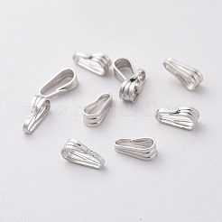 Anti-Tarnish Rhodium Plated 925 Sterling Silver Snap on Pendant Bails&nbsp;STER-I005-25P