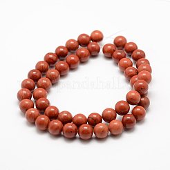 Natural Red Jasper Beads Strands&nbsp;G-E375-6mm-03