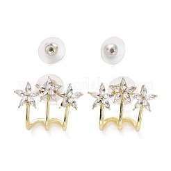 Crystal Rhinestone Triple Trees Stud Earrings&nbsp;LS-EJEW-C006-05