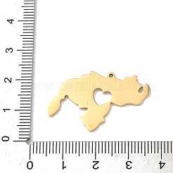 304 Stainless Steel Pendants&nbsp;STAS-C155-02G