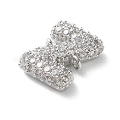 Brass Micro Pave Cubic Zirconia Letter Links&nbsp;KK-I717-04Z-P