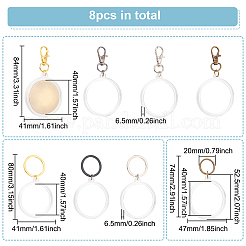 2 Sets 2 Style Commemorative Coin Acrylic Pendant Keychain Sets&nbsp;KEYC-FG0001-08