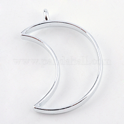 Rack Plating Alloy Open Back Bezel Pendants&nbsp;X-PALLOY-S047-39D-FF