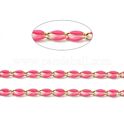Brass Enamel Curb Chains&nbsp;CHC-C003-13G-07