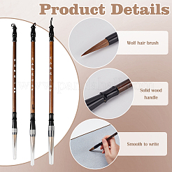 1 Set Wood with Weasel's Hair&nbsp;AJEW-FG0004-32