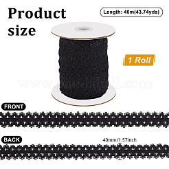 40M Nylon Elastic Double Edged Picot Lace Ribbons&nbsp;OCOR-WH0101-47A