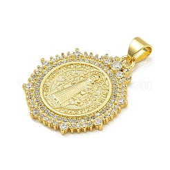 Rack Plating Brass Pave Cubic Zirconia Pendants&nbsp;KK-U029-06G
