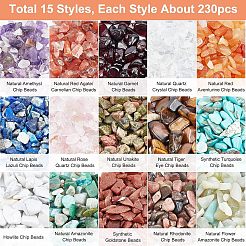 3500Pcs 15 Style Natural & Synthetic Mixed Gemstone Beads&nbsp;G-NB0003-09