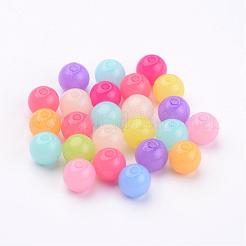 Mixed Color Imitation Jelly Acrylic Round Beads&nbsp;X-JACR-R001-8mm-M
