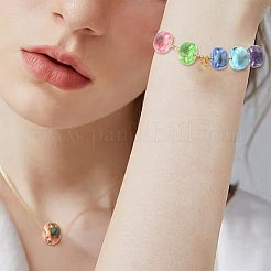 70Pcs 7 Colors Dyed Synthetic Riverstone Beads&nbsp;G-YW0002-99