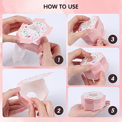 Hexagon Donut Cardboard Boxes&nbsp;CON-WH0019-18B