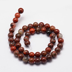 Natural Brecciated Jasper Beads Strands&nbsp;G-N0182-01-8mm