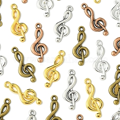 50Pcs 5 Colors Tibetan Style Treble Clef Pendants&nbsp;TIBEP-FS0001-28