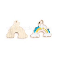 Alloy Enamel Pendants&nbsp;X-ENAM-WH0047-34KCG