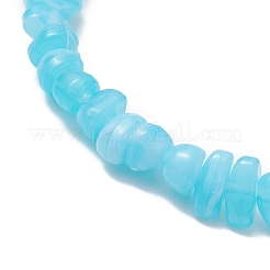 3Pcs 3 Color Acrylic Chips Beaded Stretch Bracelets Set&nbsp;BJEW-JB09387
