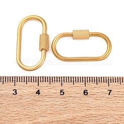 Ion Plating(IP) 304 Stainless Steel Screw Carabiner Lock Charms&nbsp;STAS-K192-01G
