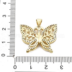 Brass Micro Pave Cubic Zirconia Pendants&nbsp;KK-A237-01D-G