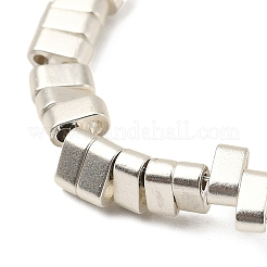 Electroplated Synthetic Non-magnetic Hematite 2-Hole Beads Strands&nbsp;G-E495-11A-03