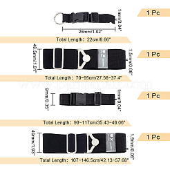 4Pcs 4 Styles Flat Polyester Elastic Luggage Straps&nbsp;FIND-PH0017-20