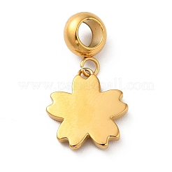 Ion Plating(IP) 304 Stainless Steel Enamel European Dangle Charms&nbsp;STAS-G308-31G-02