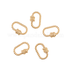 Brass Screw Carabiner Lock Charm&nbsp;KK-CJ0001-24