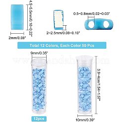 600Pcs 12 Colors Opaque Glass Seed Beads&nbsp;SEED-NB0001-67