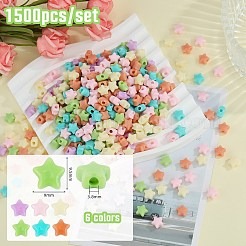 1500Pcs 6 Colors Opaque Acrylic Beads&nbsp;MACR-SZ0001-90A