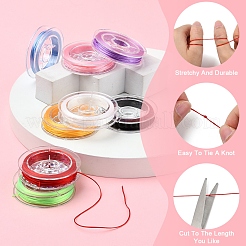8 Rolls 8 Colors Strong Stretchy Beading Elastic Thread&nbsp;EW-FS0001-02