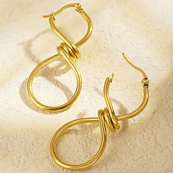 8-Shaped Stainless Steel Hoop Earrings&nbsp;EB9350-1