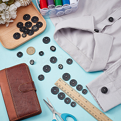 24 Pairs 4 Styles Zinc Alloy Snap Buttons&nbsp;FIND-FG0004-96EB