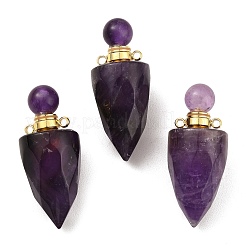 Natural Mixed Stone Openable Perfume Bottle Pointed Pendants&nbsp;G-F754-02G