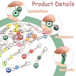 20Pcs 10 Colors Acrylic Evil Eye Pendant Decorations&nbsp;HJEW-YW00202