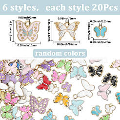 120Pcs 6 Styles Alloy Enamel Pendants&nbsp;ENAM-SC0007-03B