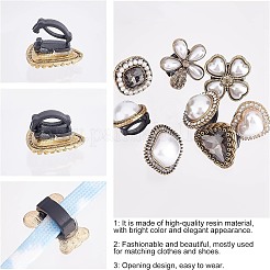 8pcs 8 style Alloy Shoe Buckle Clips&nbsp;FIND-FG0001-65