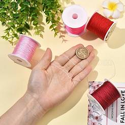 4 Rolls 4 Colors Round Nylon Chinese Knot Cord&nbsp;NWIR-FS0001-06C