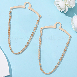 4Pcs Brass Hanging Chains Collar Pins Tie Clips&nbsp;AJEW-SC0004-04B