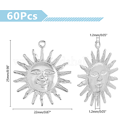 60Pcs 304 Stainless Steel Pendants&nbsp;FIND-DC0006-38